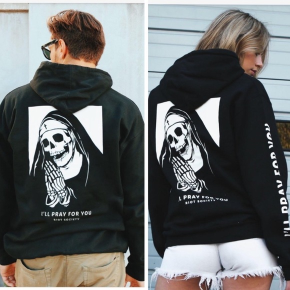 riot society Other - Riot Society Praying Nun Hoodie I’ll Pray For You